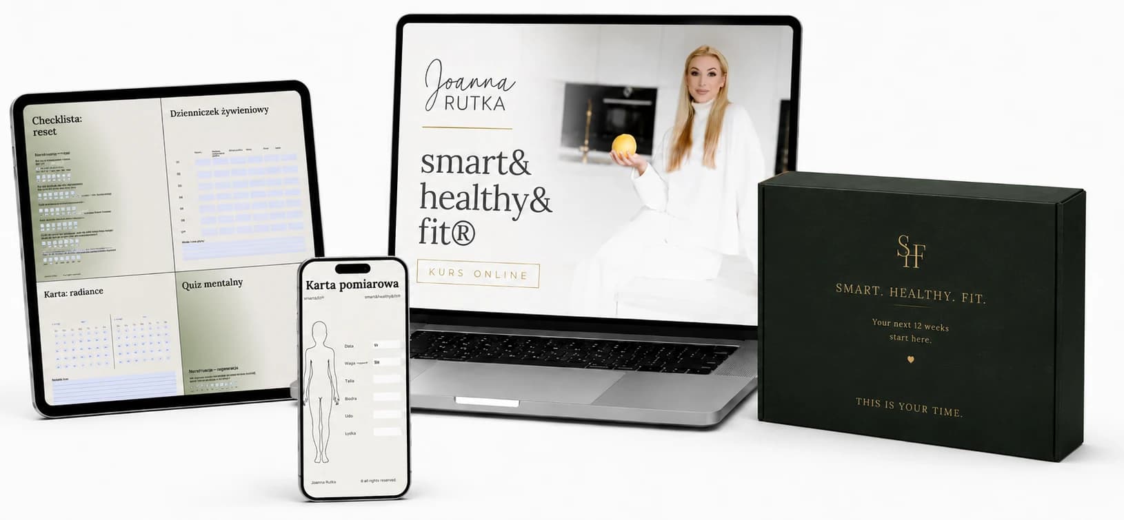 Materiały programu SMART&HEALTHY&FIT® - checklisty, dzienniczek, karta pomiarowa i welcome box
