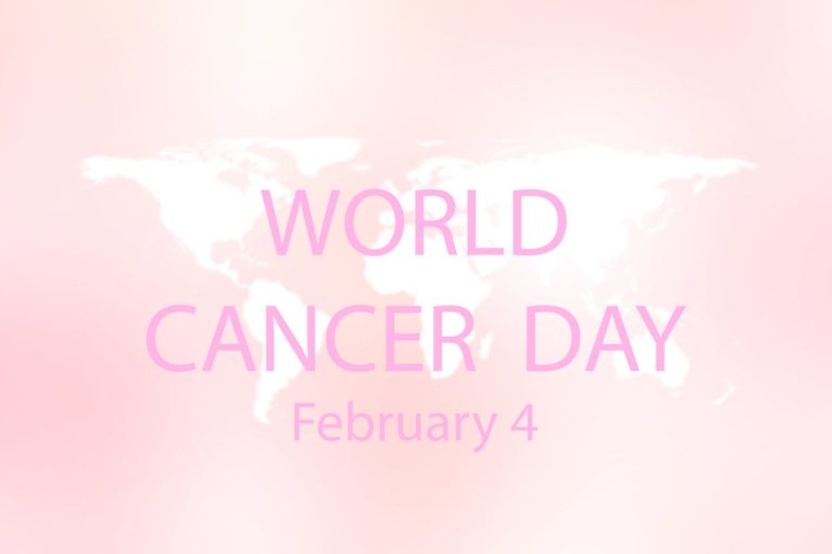 abstract beauty blurred pink gradient background with world map for world cancer day on 4 February concept